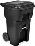 black trash bin